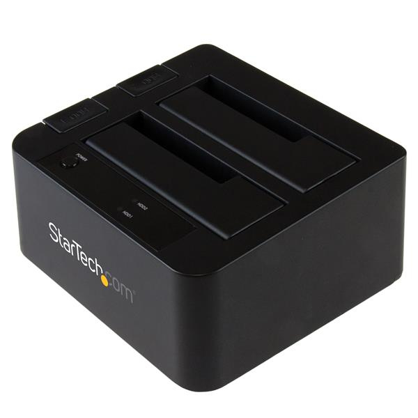 StarTech.com USB 3,1 Gen 2 (10Gbps) Dual-Bay Dock for 2.5"/3.5" SATA Drives - Speicher-Controller mit Datenanzeige, Netzanzeige - 6,4 cm, 8,9 cm (2.5", 3.5") - USB 3,1 (Gen 2) - Schwarz (SDOCK2U313) - SDOCK2U313