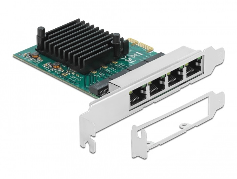 Adaptateur réseau Delock - PCIe 2.0 profil bas - Gigabit Ethernet x 4