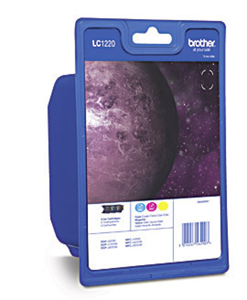 Brother LC1220 Ensemble d'encres couleur blister arc-en-ciel