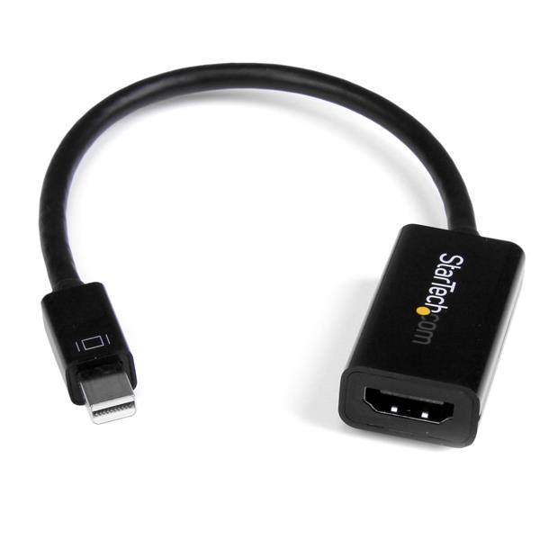 Mini DisplayPort to HDMI audio / video converter - mDP 1.2 to HDMI active adapter for Ultrabook / laptop - 4K @ 30Hz - Black (MDP2HD4KS) video transformer - MDP2HD4KS