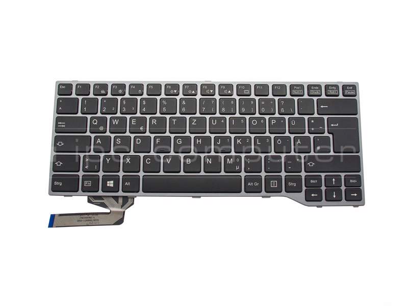 Fujitsu CP629211-03 German Keyboard Backlight Gray