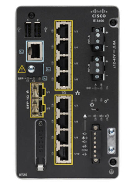 Industrial Ethernet 3400 Switch 1GbE Essentials 8-Port L3 managed IE-3400-8T2S-E - IE-3400-8T2S-E