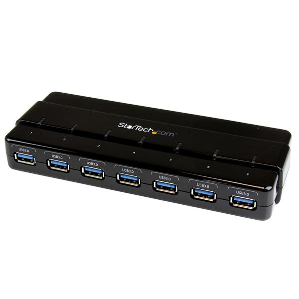 7 port USB 3.0 hub – Up To 5 Gbps – 7 x USB – Universal Multi Port USB Extender for Your Desktop – USB Powered (ST7300USB3B) Hub 7 porte USB - ST7300USB3B