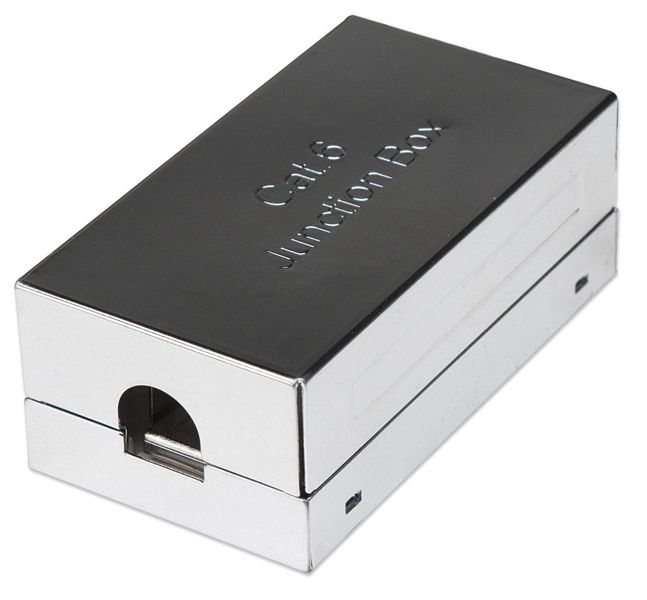 Cat6 anslutningsbox FTP Silver Ansluter två skärmade Cat6-kablar utan att använda kopplingar - 512381