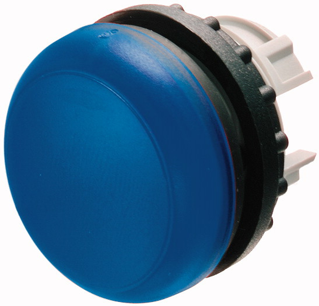 Bouton-poussoir lumineux rond bleu Eaton 22 mm 1NO 1NC IP67