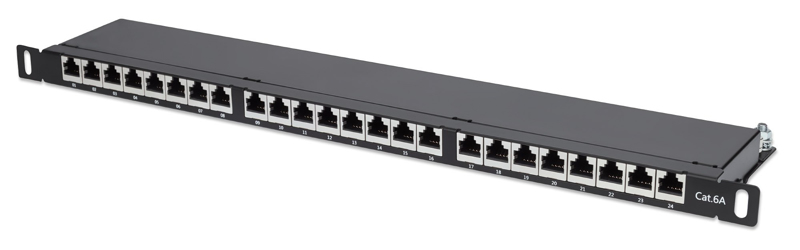 Cat6a Shielded - Patch Panel 0.5U (19")