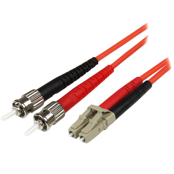 StarTech Fiber Optic Cable - Multimode Duplex 50/125 - LSZH - LC/ST - 5 m - 5 m - OM2 - LC - ST - Male/Male - Red - 50FIBLCST5