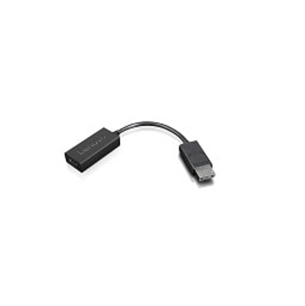 Video- / Audio-Adapter - DisplayPort männlich bis HDMI weiblich - 22.5 cm - Svart - 4K Unterstützung - för ThinkCentre M70; M70q Gen 2; M715q - 4X90R61023