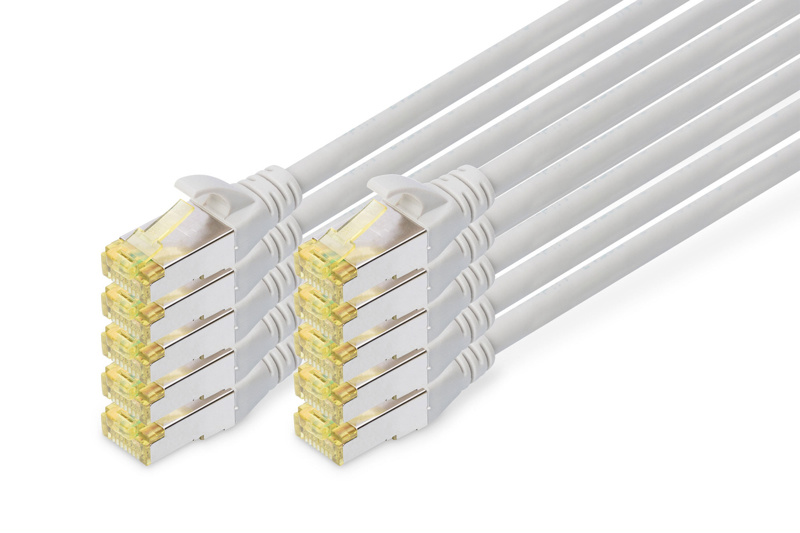 Câble DIGITUS CAT6A S-FTP 0,5 m, paquet de 10