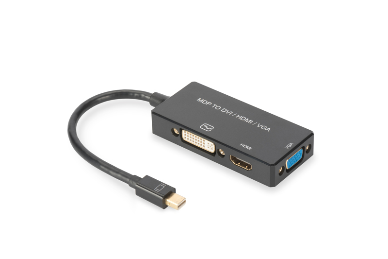 DIGITUS AK-340419-002-S Mini DP till HDMI DVI VGA-kabel - AK-340419-002-S