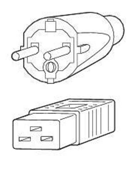 Fujitsu Power cord 16A IEC320 C20->CEE 7/7 - 230 V - 16 A - S26361-F3151-L100