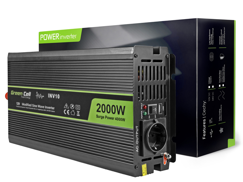 Green Cell Inverter 12V/220V 2000W/4000W Modified Sine Wave - INV10