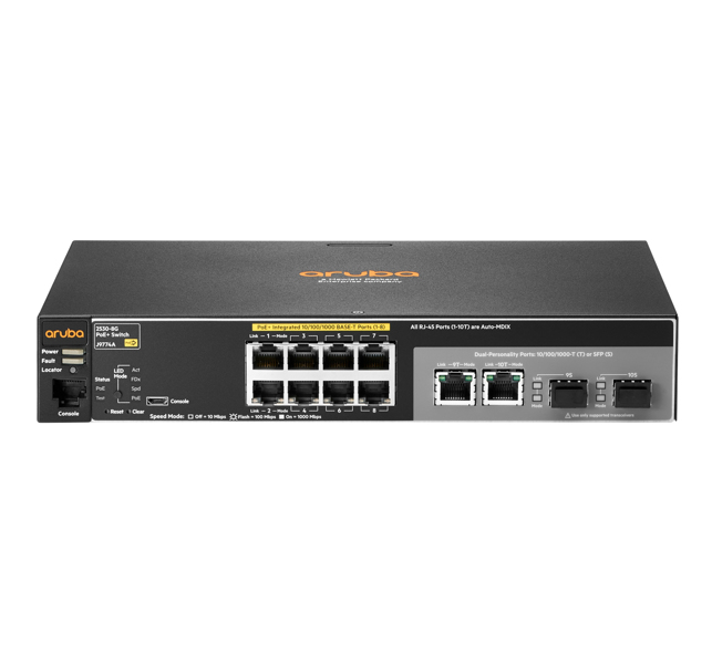 HPE Aruba 2530-8G-PoE+ Managed Switch - J9774A