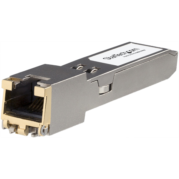 StarTech JL563A-ST Transceiver Module (SFP+ Module, 100/1000/10000Base-TX HP Compatible, Copper, RJ-45 Copper with DDM) - SFP+ Transceiver Module (equivalent to: HP JL563A) - 10 GigE - 10Base-T, 100Base-TX, 1000Base-T, 10GBase-T - RJ-45 - up to 30 m - for HP - JL563A-ST
