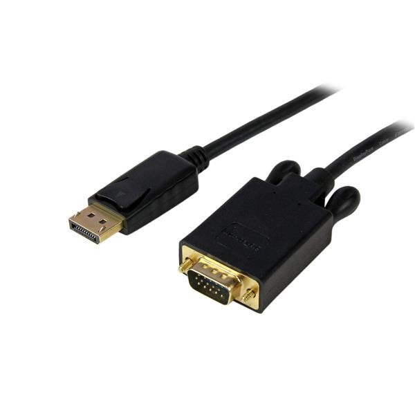 StarTech 15ft DisplayPort to VGA Adapter Cable DP to VGA Black - DisplayPort Cable - HD-15 (W) to DisplayPort (M) - 4.57 m - Snapped - Black - DP2VGAMM15B