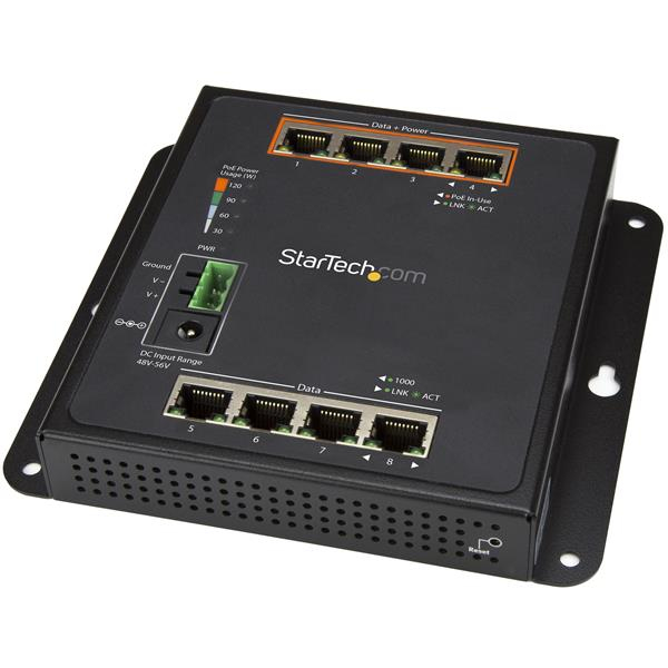 Commutateur Ethernet Gigabit géré StarTech 8 ports 4 PoE+