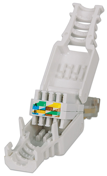 Fiche modulaire RJ45, connecteur sans outil, Cat5/5e/6