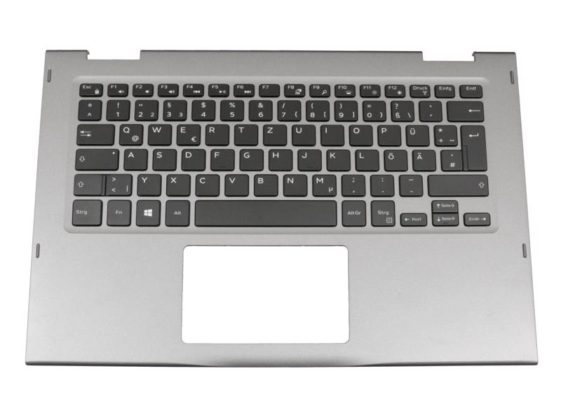 YK5M5 Keyboard Topcase German Backlight Black Silver