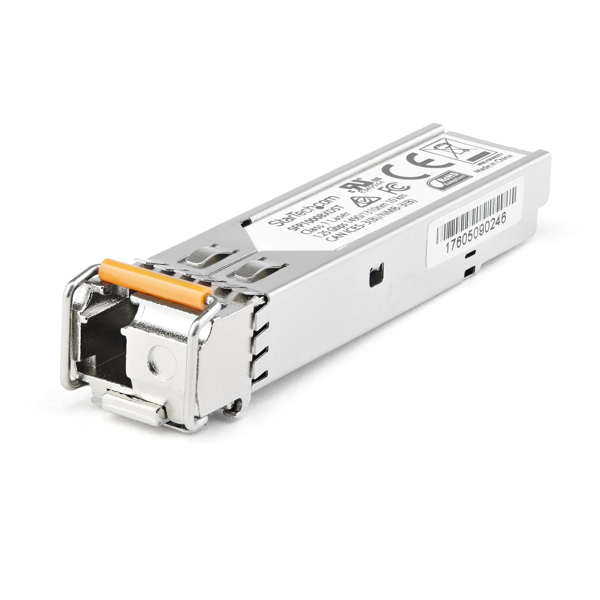 StarTech.com SFP1GBX80UES Transceiver Modul (Dell EMC SFP-1G-BX80-U kompatibel, SFP, 1 Gbit/s, 80 km, Single Mode, 1000Base-BX80 Upstream) - SFP (Mini-GBIC)-Transceiver-Modul (gleichwertig mit: Dell EMC SFP-1G-BX80-U) - GigE - 1000Base-BX80-U - LC Single-Modus -