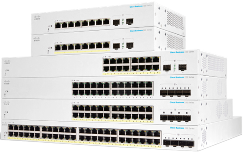 Cisco CBS220 SMART 8-PORTAR GE FULL POE - Switch - CBS220-8FP-E-2G-EU