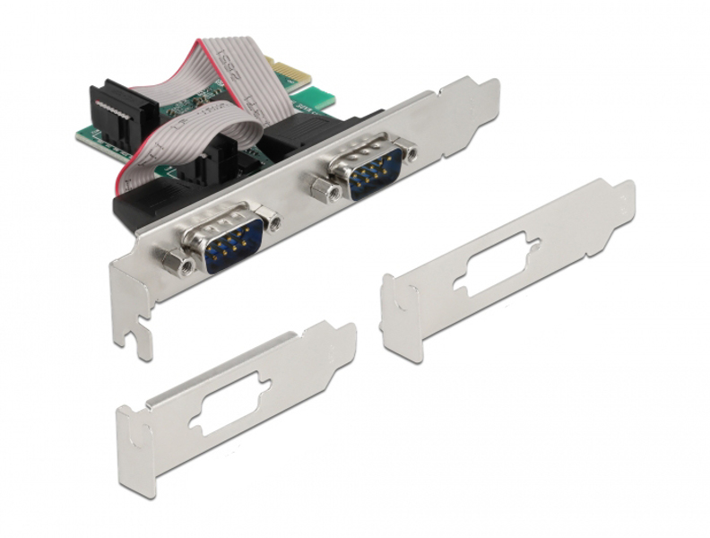 Adaptateur série Delock - PCIe 2.0 Low Profile - RS-232 x 2