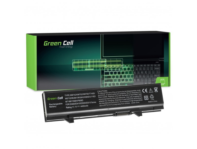 Green Cell battery for Dell Latitude E5400 E5410 E5500 E5510 11.1V 4400mAh - DE29