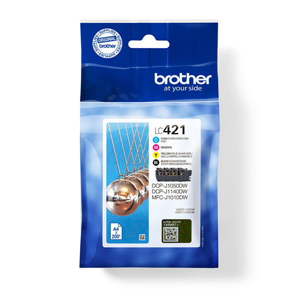 Brother LC421 - 4-pack - svart, gul, cyan, magenta - LC421VAL