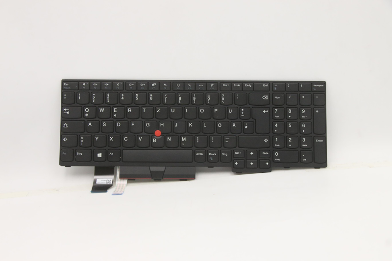 5N20W68156 Tastatur DE (deutsch) Svart/Svart mit Mouse-Stick