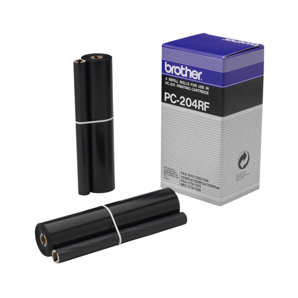 Brother PC204RF Ruban d'impression noir, paquet de 4