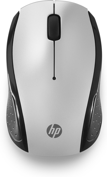 Souris optique sans fil ambidextre HP 200 2,4 GHz argent