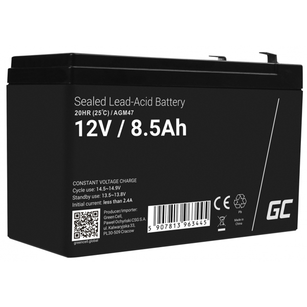 GREEN CELL Batteri AGM VRLA 12V 8,5Ah - AGM47