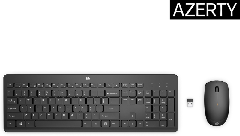Clavier sans fil HP 230 RF QWERTY anglais noir (18H24AA#ABB)