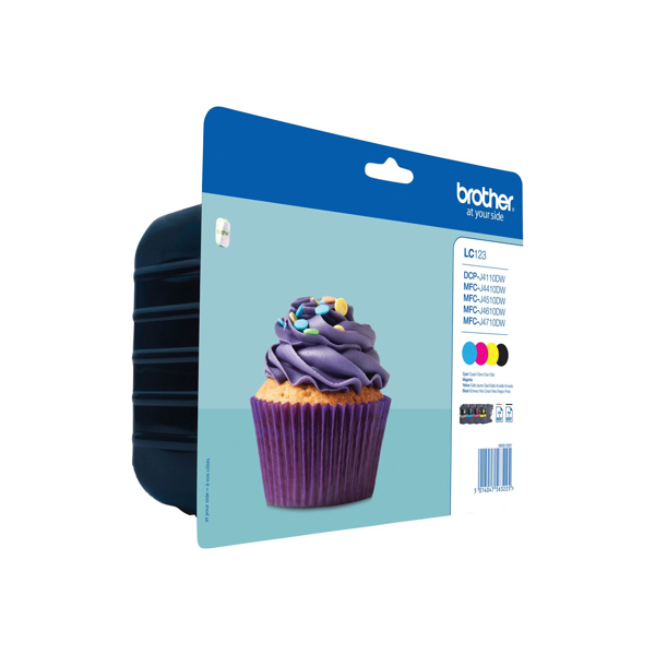 Brother LC123 - paquet de 4 - noir, jaune, cyan, magenta
