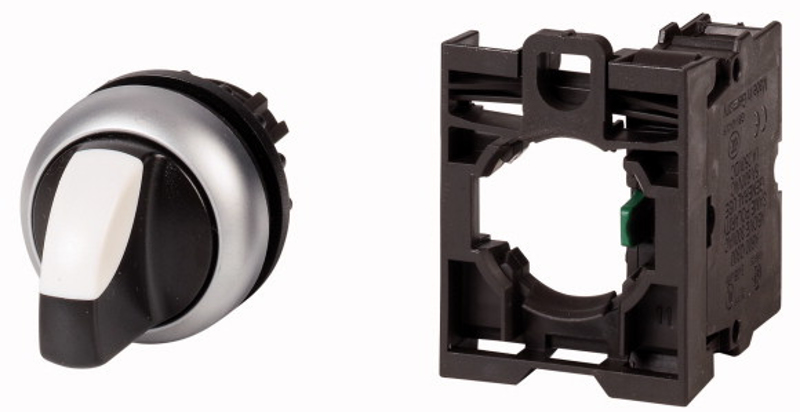 Bouton-poussoir sélecteur Eaton M22-WRK/K10 1NO 2 positions