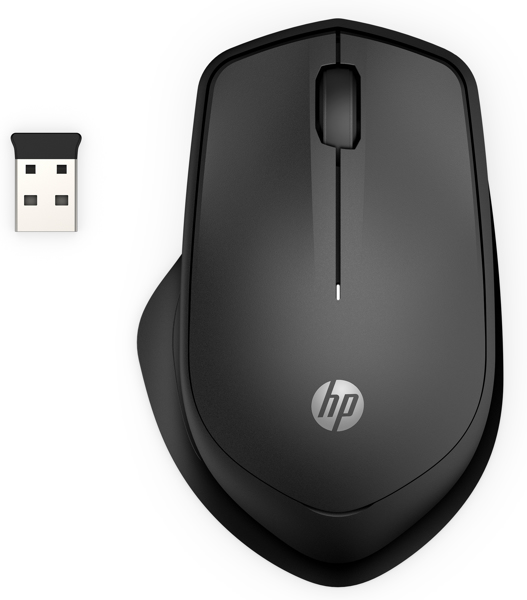 Souris sans fil HP Silent 280M, noir de jais