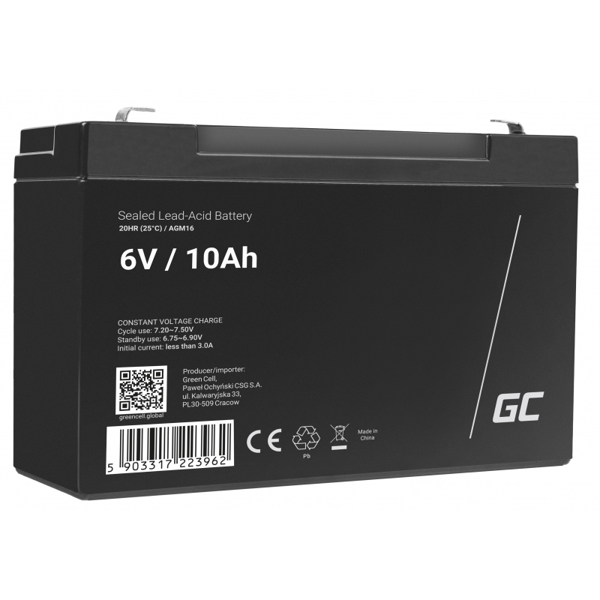 AGM16 UPS battery Sealed lead acid (VRLA) 6 V 10 Ah - AGM16