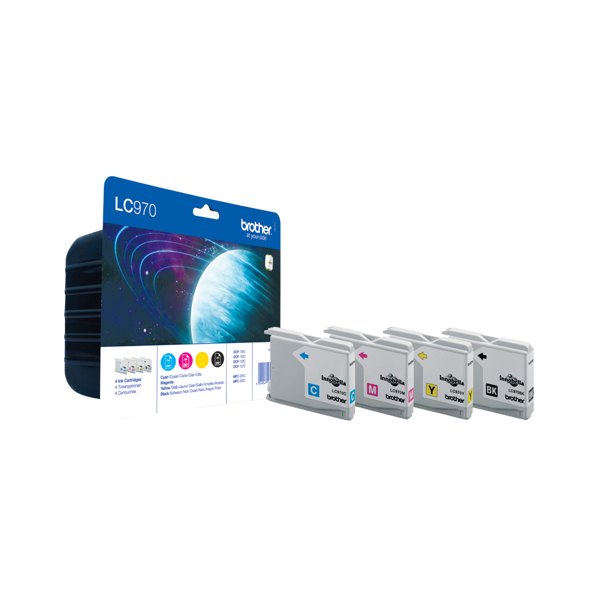 Brother LC970 Value Pack - 4-pack - LC970VALBPDR