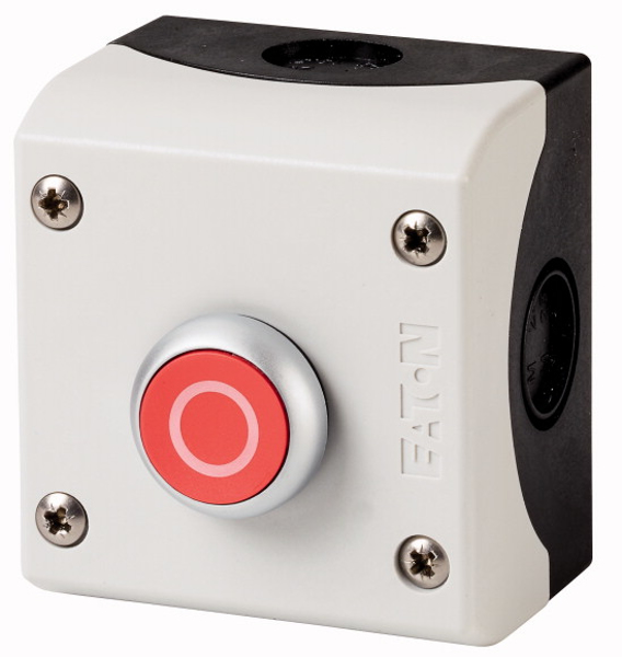 Bouton poussoir rouge Eaton 216521 1NO 1NC