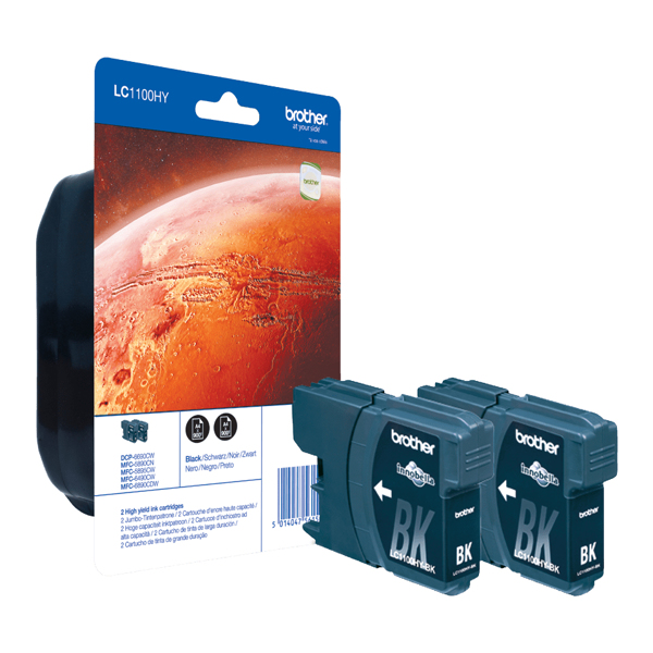 Brother LC1100HY-BK - paquet de 2 - haut rendement