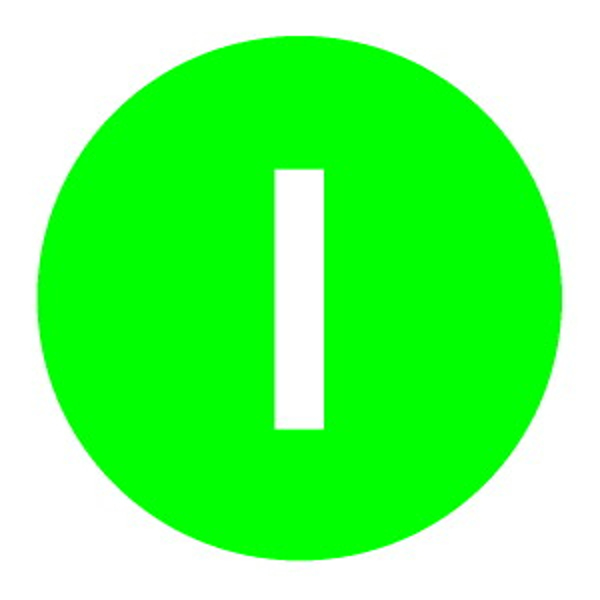 Plaque de bouton plate verte Eaton 218165 M22-XD-G-X1