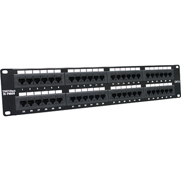 Panneau de brassage non blindé Cat6 à 48 ports TRENDnet (TC-P48C6)
