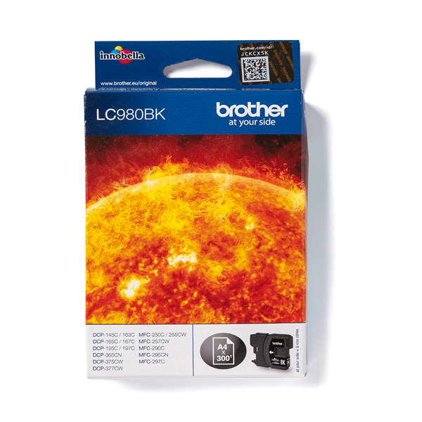 Brother LC980BK - Svart - original - LC980BK