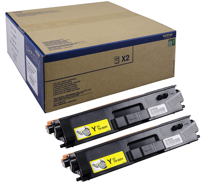 Brother TN900y - paquet de 2 - jaune