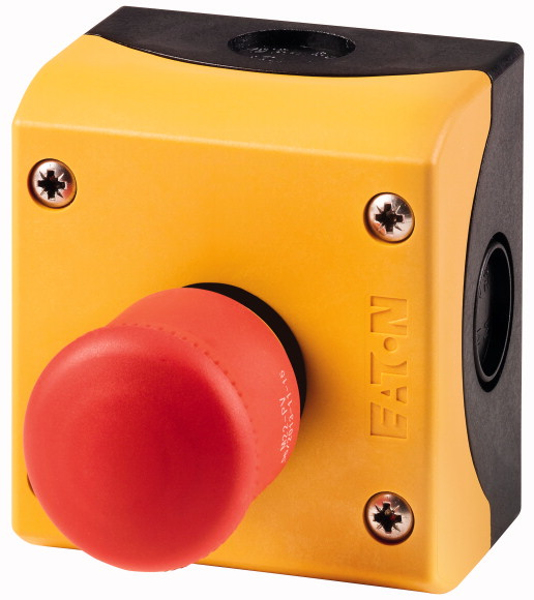 Bouton-poussoir d'arrêt d'urgence EATON 216525 M22-PV/KC11/IY