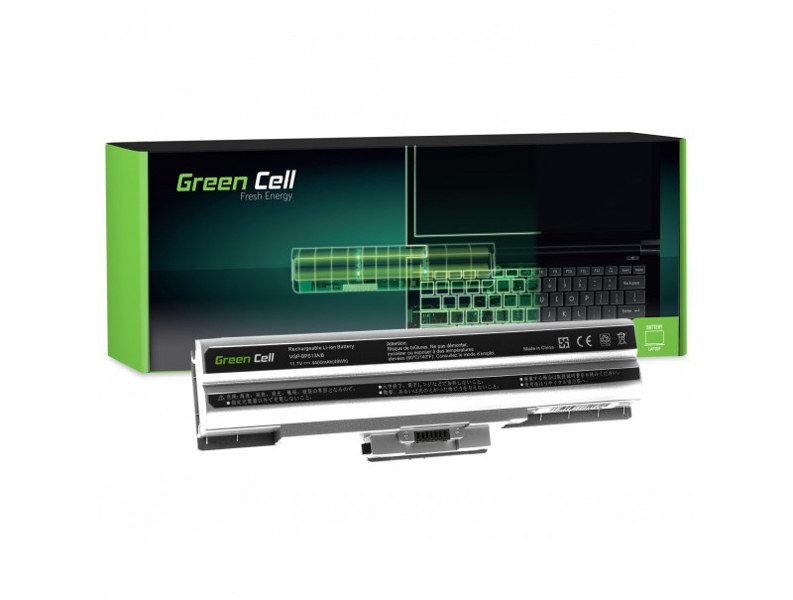 GREEN CELL battery for Sony BPS13 Silver 6 cell