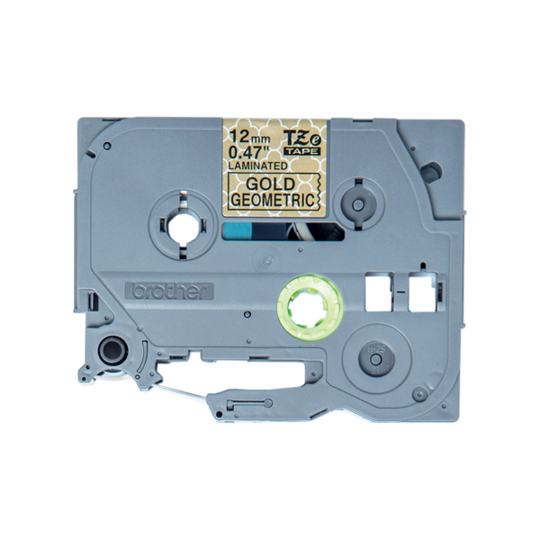 Brother TZe-MPGG31 - Svart på guld geometrisk - TZEMPGG31