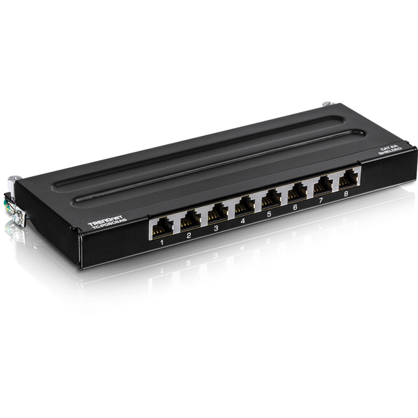 TRENDnet TC-P08C6AS - Patch Panel - RJ-45 X 8 - 0.5U - TC-P08C6AS