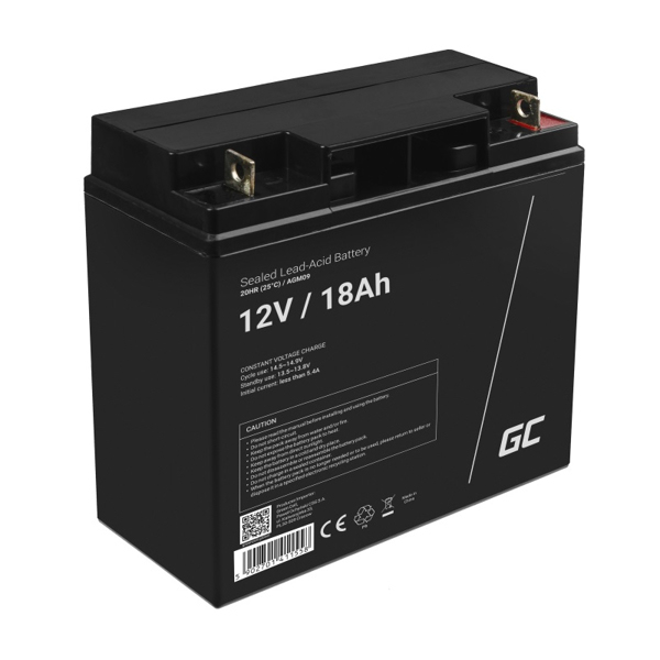 GREEN CELL Batteri AGM 12V18AH - AGM09