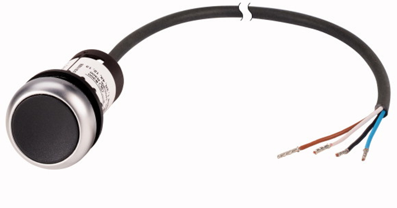 Bouton poussoir Eaton C22-DS-K01-P62 noir plat 1 pièce (185672)