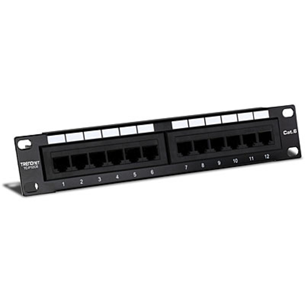 TRENDnet - Patch Panel - RJ-45 X 12 - 12 Ports (TC-P12C6) - TC-P12C6